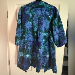 New without tags tie dye Kaleidoscope effect coat from Anthropology. Size 10